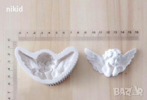 Ангел дете на лакти силиконов молд форма декорация торта фондан шоколад гипс кръщене, снимка 9 - Форми - 33315607