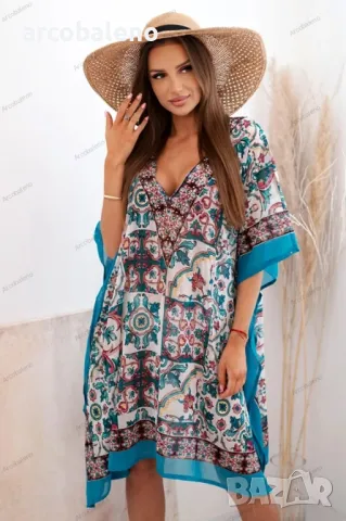 Дамска плажна туника с ориенталски мотив, 5цвята , снимка 7 - Туники - 50324499