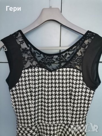 Красива рокля в пепит, снимка 3 - Рокли - 40860934