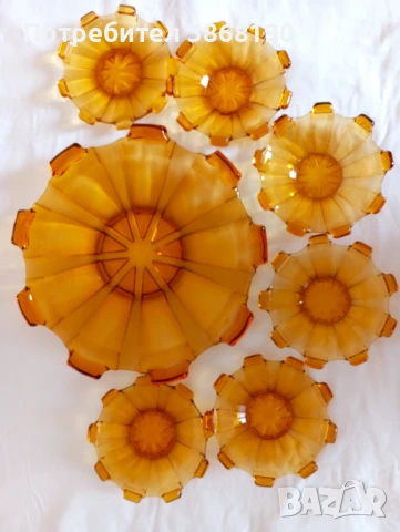 Стъклен сервиз за торта и сладкиши, снимка 3 - Сервизи - 48625648