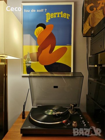 Рекламен постер на Perrier на художника график Bernard Villemot размер 50/70+ рамка Ikea, снимка 1 - Други - 39071423