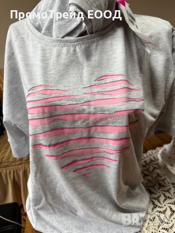 Нова дамска пижама L Виенетта Vienetta къс ръкав и къси гащи