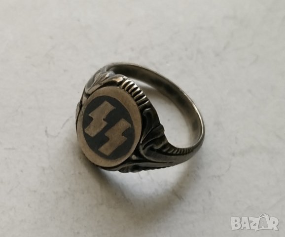 Сребърен пръстен с ниело, снимка 7 - Пръстени - 30068427