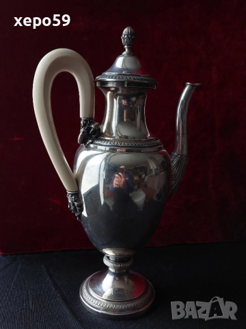 Сребърен комплект кани, сребърна кана, сребърна чаша. сребро 800 проба/4 лева за грам, снимка 12 - Сервизи - 52403205