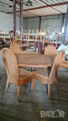 каменна маса с метални крачета , снимка 6 - Маси - 50682104