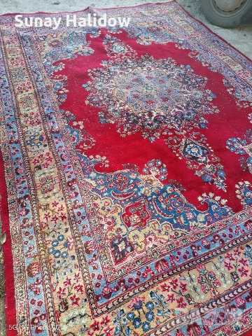 Ръчно тъкан Ирански килим, снимка 5 - Килими - 52938899