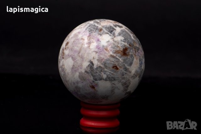 Сфера от флуоресцентен хакманит 65mm, снимка 2 - Други ценни предмети - 35341679