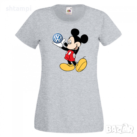 Дамска тениска Mickey Mouse VW .Подарък,Изненада,, снимка 4 - Тениски - 36529660