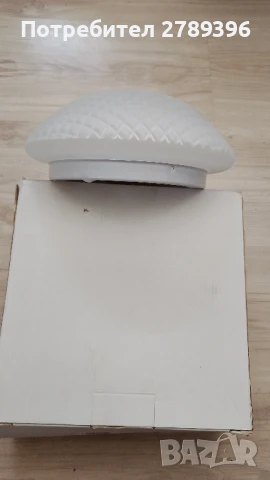 Немски стъклен ретро плафон, снимка 4 - Лампи за таван - 51326329