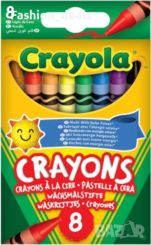 Нов комплект Цветни Восъчни пастели 8 броя за деца рисуване оцветяване