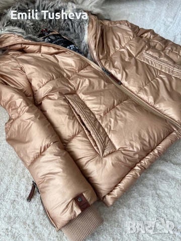 Дамско пухкаво яке Navahoo в златист цвят, снимка 6 - Якета - 53309325