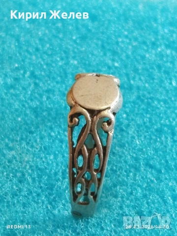 Ретро сребърен пръстен ажурна изработка стил и елегантност 53188, снимка 6 - Пръстени - 54005757