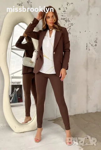 Сако “Brown Modern Suit” – кафяво елегантно сако арт.1546, снимка 4 - Сака - 56181256