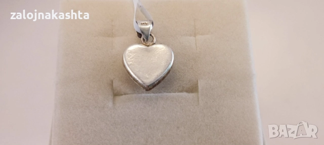 Сребърна висулка сърце-1,05гр/925, снимка 4 - Колиета, медальони, синджири - 52934768
