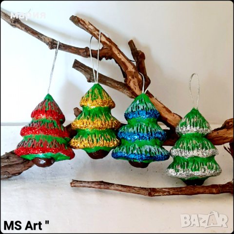 Коледна декорация! Играчки за елха! Ръчна изработка!, снимка 2 - Декорация за дома - 30893109