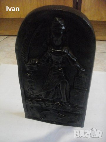 Голяма Масивна Чугунена Емблема-SAUCTA BARBARA/Света Варвара-2,0 кг-20х11,5см-Нова-Герм-За Декорация, снимка 12 - Други - 39814343