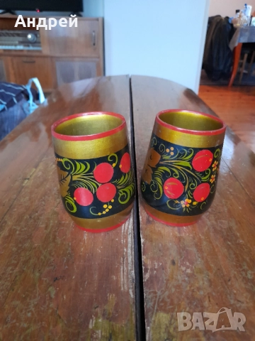 Стара Руска дървена чаша,чаши,хохлома #9