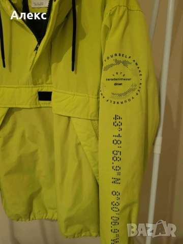 Уникално,мъжко яке в цвят лайм., снимка 6 - Якета - 52410932