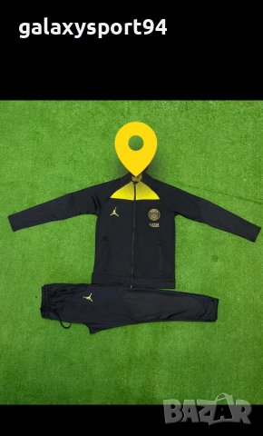 Екип Мбапе Меси Неймар + Анцуг Париж Детско 2023г ново футбол Black aNd Gold, снимка 2 - Футбол - 40024321