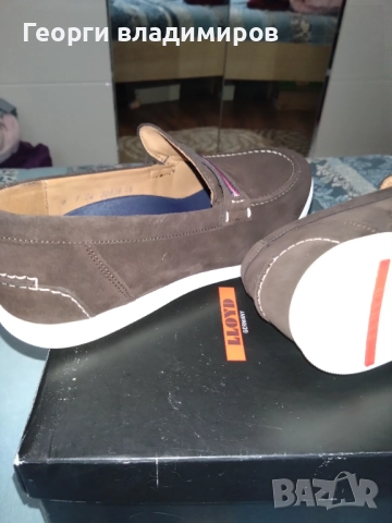 Lloyd оригинални мъжки обувки много красиви, естествена кожа и велур , снимка 5 - Ежедневни обувки - 52566997