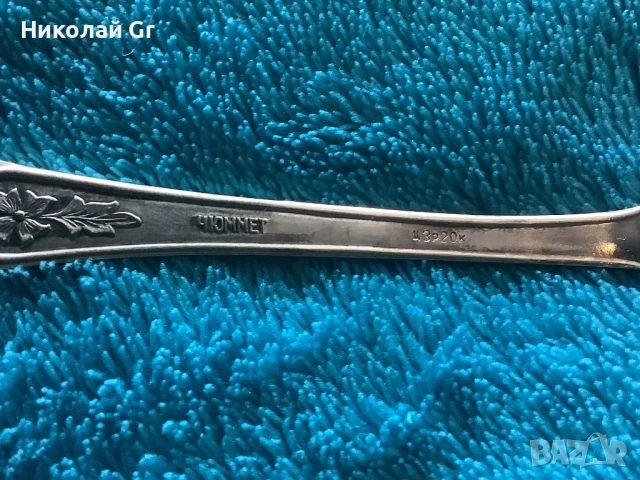 Лъжици посребрен произведено вСССР1974 години Мстера  дължина 18см отличен състояние, снимка 4 - Антикварни и старинни предмети - 54146911