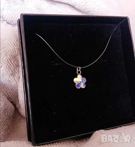 Колие на корда с кристал, снимка 3 - Колиета, медальони, синджири - 53943310