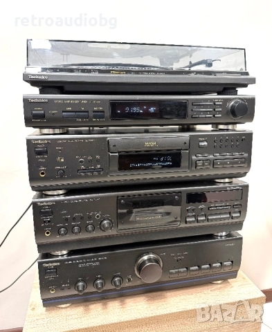 🔊Ретро аудио система - сет TECHNICS - усилвател, сд, триглав дек, тунер, грамофон и тонколони🔊, снимка 3 - Аудиосистеми - 53054955