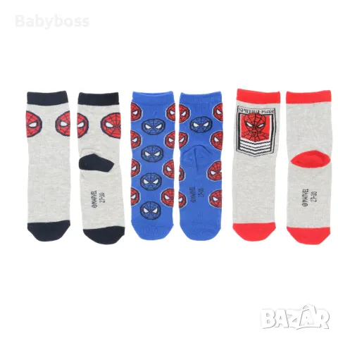 3 чифта чорапи за момче Спайдърмен, снимка 1