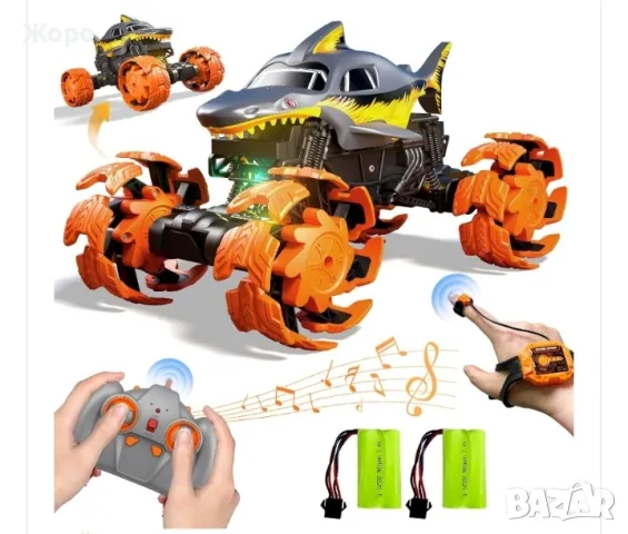  ВИСОКОПРОХОДИМА КОЛА ДЖИП С ДИСТАНЦИОННО И ЖЕСТОВ КОНТРОЛ ОТ РЪКАТА С ЗВУК И СВЕТЛИНА 132448