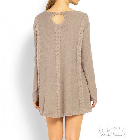Плетена туника цвят капучино марка PeeKaBoo S/M/L, снимка 2 - Рокли - 38380372