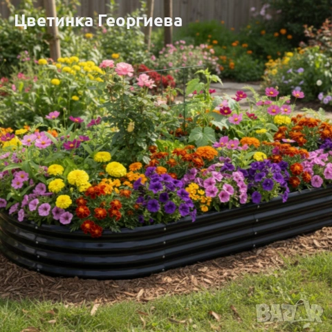 Овална леха за зеленчуци и цветя - модерна форма и здрава конструкция 240 х 120 х 30см, снимка 2 - Саксии и кашпи - 54005911