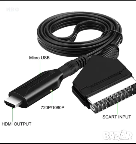 Преобразуващ кабел SKART to HDM, снимка 3 - Плейъри, домашно кино, прожектори - 49475386