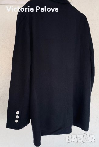 Черно ленено сако овърсайз, снимка 10 - Сака - 40453038