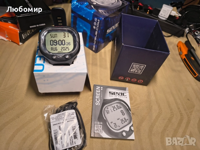 SEAC екран, компютър за гмуркане за китка за 1 или 2 микса и режим за фрийдайвинг , снимка 4 - Мъжки - 51549288