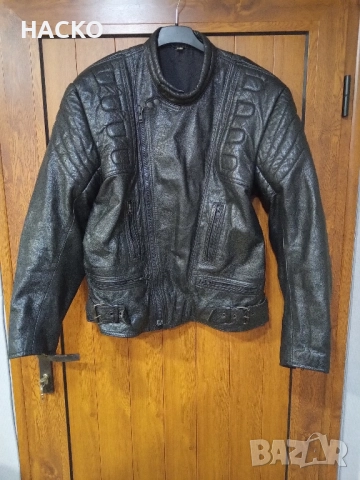 Моторджийско Кожено Яке 100% Естествена Кожа Размер 50 Made in Pakistan