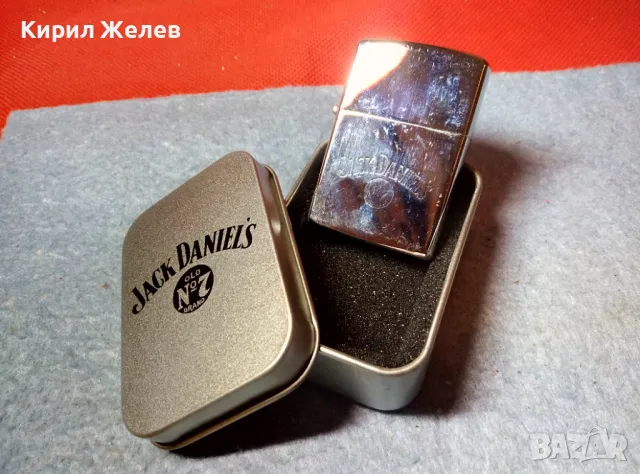 JACK DANIELS МАРКОВА РЕКЛАМНА БЕНЗИНОВА ЗАПАЛКА ДЖАК ДАНИЕЛС ЧИСТО НОВА с КУТИЙКАТА й 39889