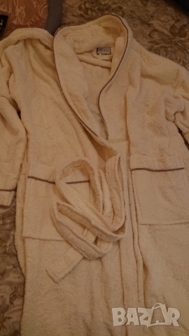 Български халат за баня Дилиос екрю,100% памук 450гр.кв.м., снимка 4 - Други - 52794311