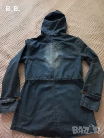 Дълго дънково яке, снимка 4 - Якета - 46771257