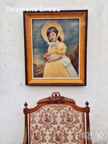 Портрет на Мис Джулиана Уилоуби, репродукция, снимка 2 - Картини - 53967103