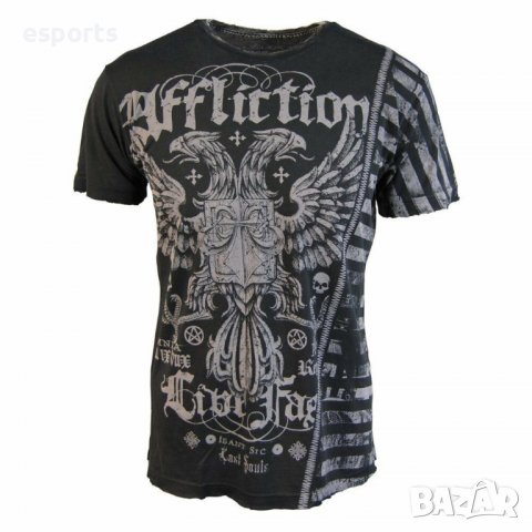 Мъжка тениска AFFLICTION Black Premium М Medium Black, снимка 2 - Тениски - 25981165