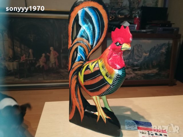Петел от дърво-ЦВЕТЕН ръчна изработка 3112201848, снимка 6 - Колекции - 31268586