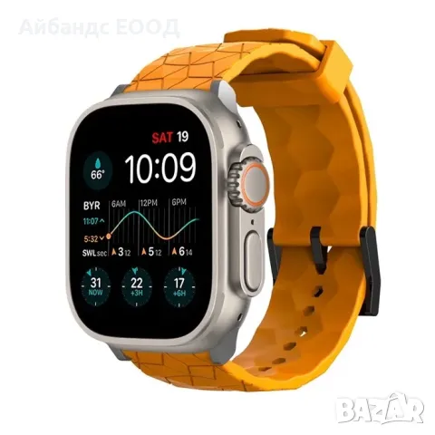 Силиконови каишки с тока за Apple Watch ULTRA/SE2/SE/10/9/8/7/6/5/4/3, снимка 6 - Каишки за часовници - 49407998