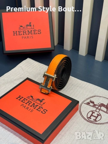 Колани hermes от естествена кожа в кутия 2см, снимка 6 - Колани - 53933169