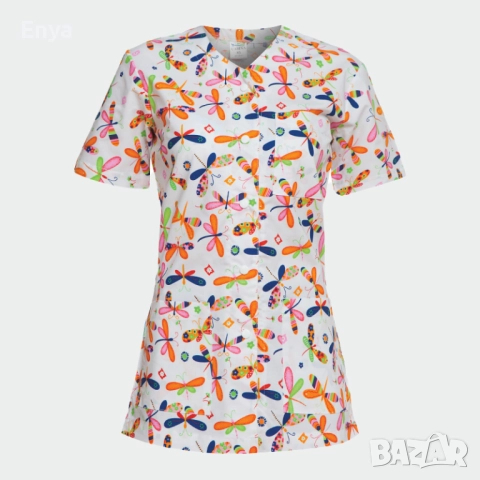 Дамска туника - цветна с принт "Водни кончета"