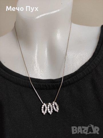 Сребърен синджир с висулка (151), снимка 4 - Колиета, медальони, синджири - 36649775