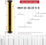 Светлинна завеса, фотоелектрически сензор, светлинна решетка, сензор за защита (BEM1240-C-440NB) , снимка 8