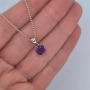 Сребърна висулка 925 със АМЕТИСТ, снимка 1
