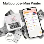 Принтер за етикети бележки Термопринтер Мини принтер без мастило, снимка 4