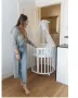 -18% Бяла дървена кошара за бебе 7в1 Овал, Детско легло 0-10 год., снимка 4