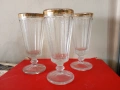 Комплект от три кристални чаши, снимка 1